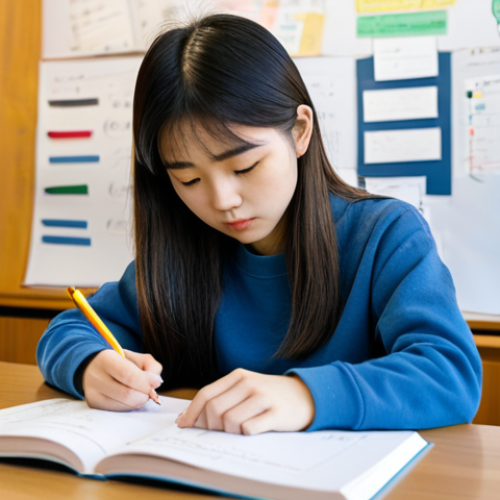 청소년상담사 시험에서 고득점 전략 - **Image Prompt for "Early Stage (Building Foundation)"**:
    A young, focused Korean student, possi...