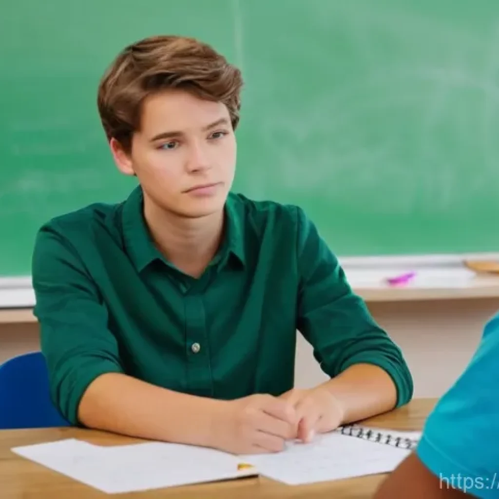 청소년상담사 직업 안정성 평가 - A female youth counselor in her early 30s, wearing professional yet approachable business casual att...