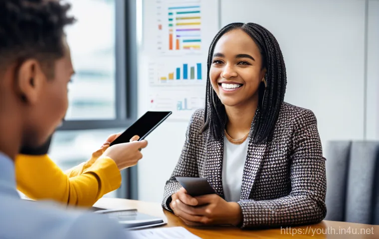청소년상담사 직업 안정성 평가 - A male youth counselor in his late 30s or early 40s, dressed in a sharp, professional suit, stands c...