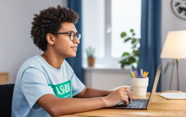 청소년상담사 자격증 소지자를 위한 취업 팁 - **Online Youth Counseling Session:**
    A bright, modern image depicting a warm and empathetic fema...