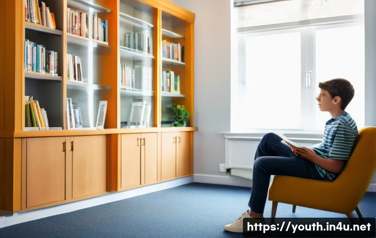 청소년상담사 전문성을 높이는 학습법 - A compassionate female youth counselor, in her late 30s, with a warm and understanding expression, g...